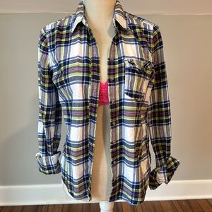 A&F flannel plaid shirt